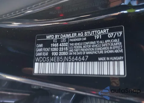 2018 Mercedes-Benz Cla 250 from USA, damaged, VIN WDDSJ4EB5JN564647